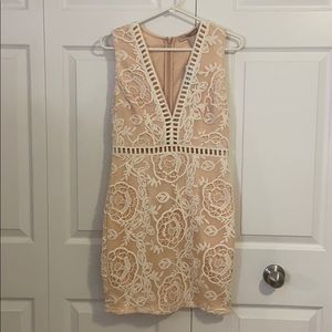 BLUSH PINK LACE DRESS